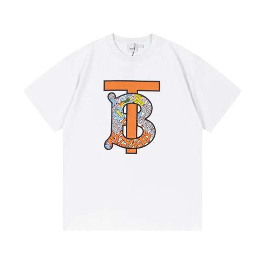 Camiseta Burberry - White and Orange